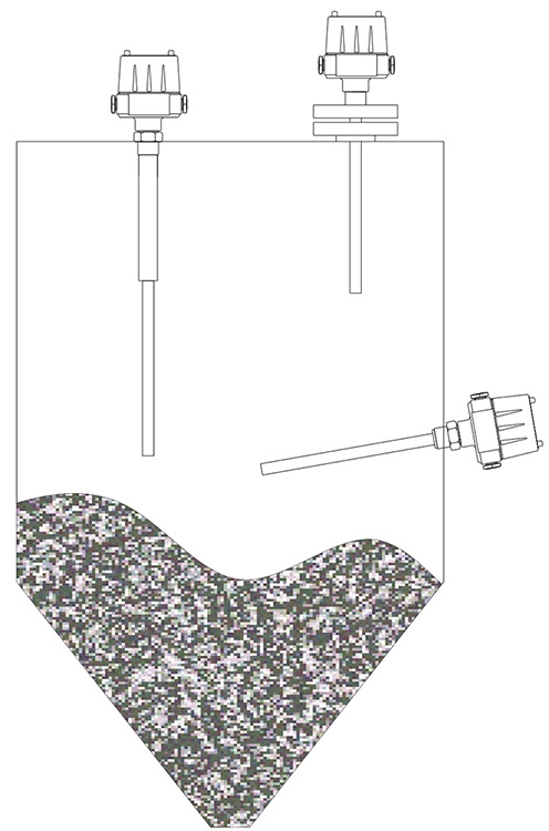 KMY505单棒振动式料位开关卫生型200mm